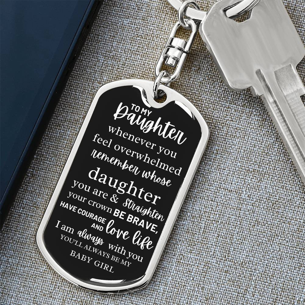 Daughter Gift From Mom Dad To My Daughter Keychain Valentines Day Gifts for Daughters Birthday Gift For Step Daughter Her From Mother Father Mothers Day Gift