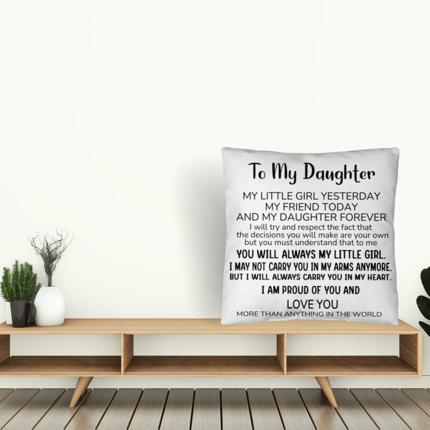 Daughter Gifts From Mom Dad To Daughter Pillow Cushion Yesterday My Friends Today My Daughter Forever - Daughter Birthday Gifts From Parents Pillow For Home Gift