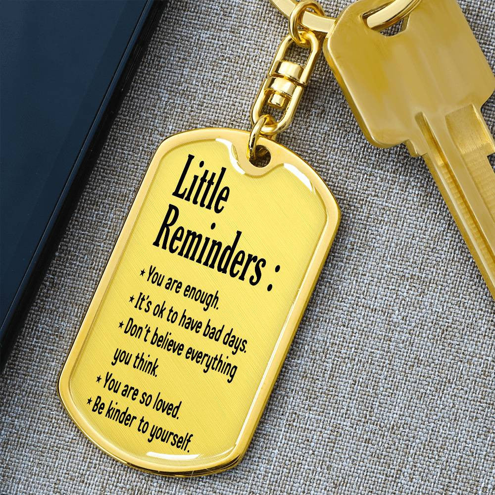 Little Reminders Inspirational Keychain For Women Men Stainless Steel Birthday Christmas Gifts For Son Daughter Best Friend