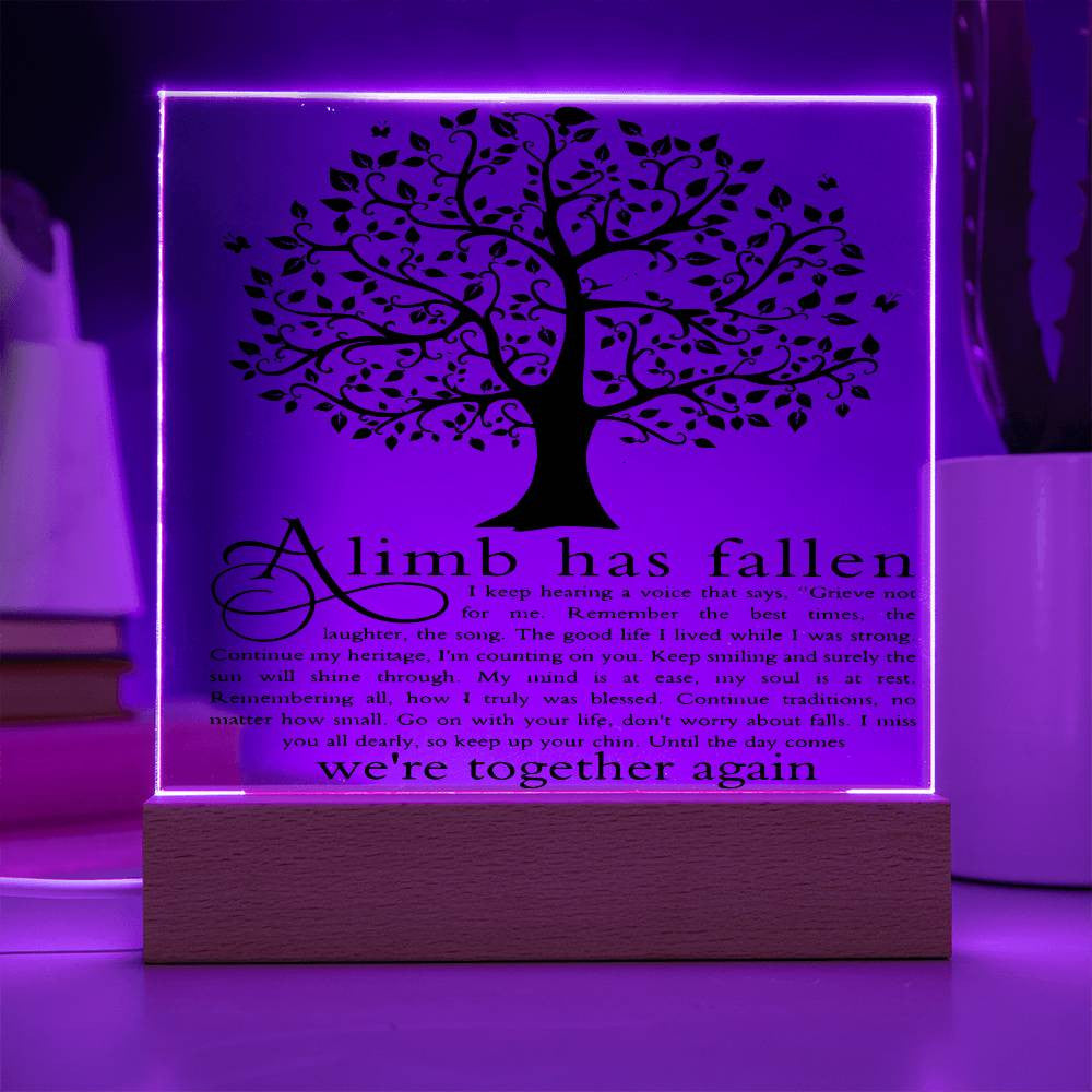 A Limb Has Fallen Memorial Garden Stone, Sympathy Gift, Slate Grave Marker, Keepsake, Remembrance, Bereavement Gift, Loss of a Loved One