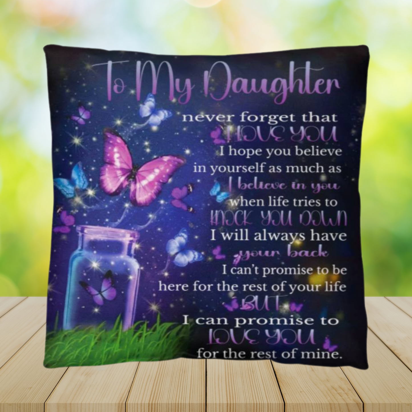 Gift For Women Gifts For Daughter Pillow From Mom - To My Daughter Birthday Gifts For Throw Pillow Short Plush Decor