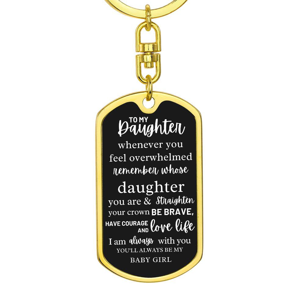 Daughter Gift From Mom Dad To My Daughter Keychain Valentines Day Gifts for Daughters Birthday Gift For Step Daughter Her From Mother Father Mothers Day Gift