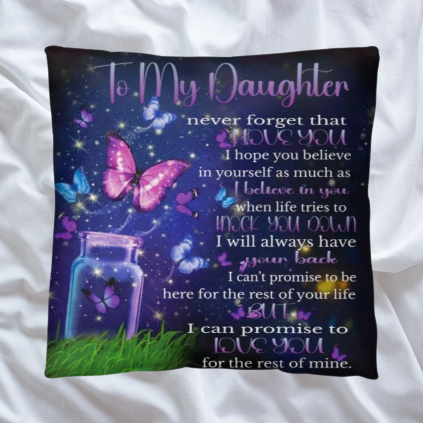 Gift For Women Gifts For Daughter Pillow From Mom - To My Daughter Birthday Gifts For Throw Pillow Short Plush Decor