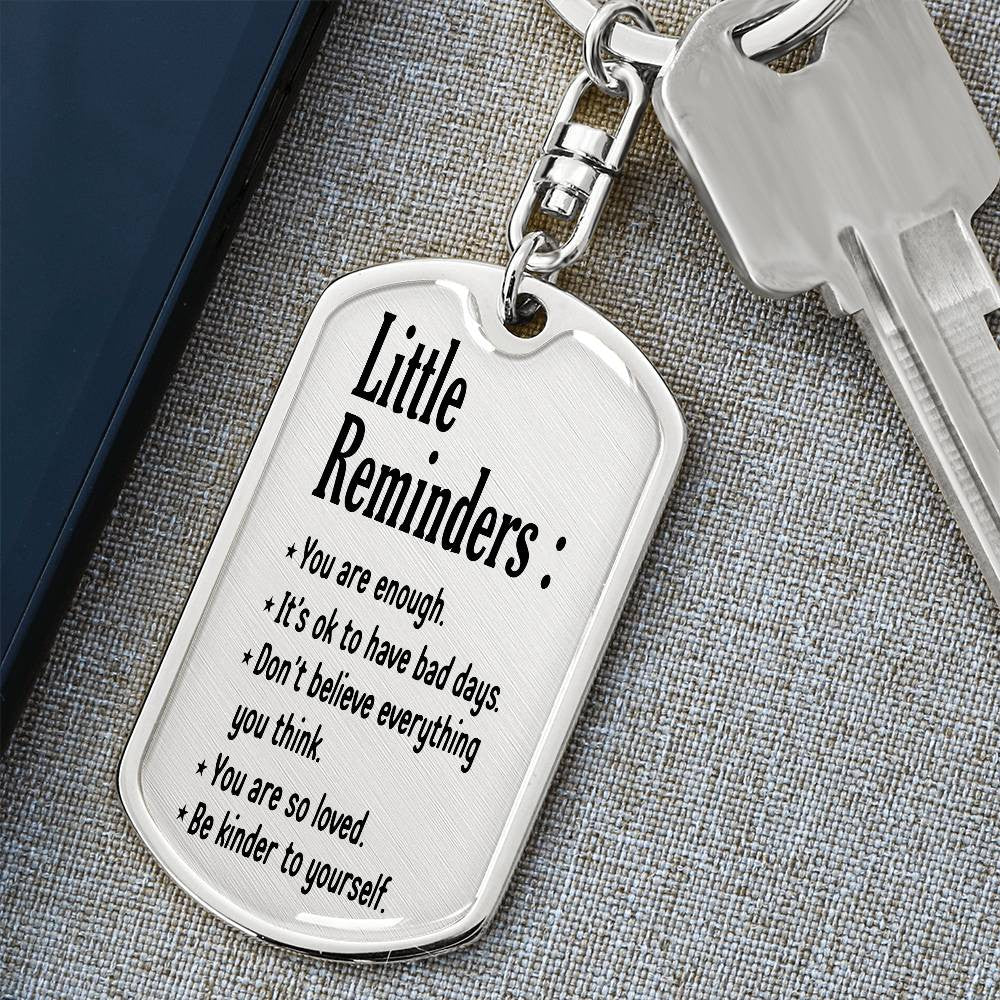 Little Reminders Inspirational Keychain For Women Men Stainless Steel Birthday Christmas Gifts For Son Daughter Best Friend