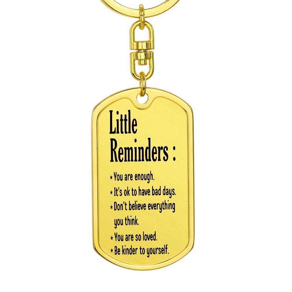 Little Reminders Inspirational Keychain For Women Men Stainless Steel Birthday Christmas Gifts For Son Daughter Best Friend