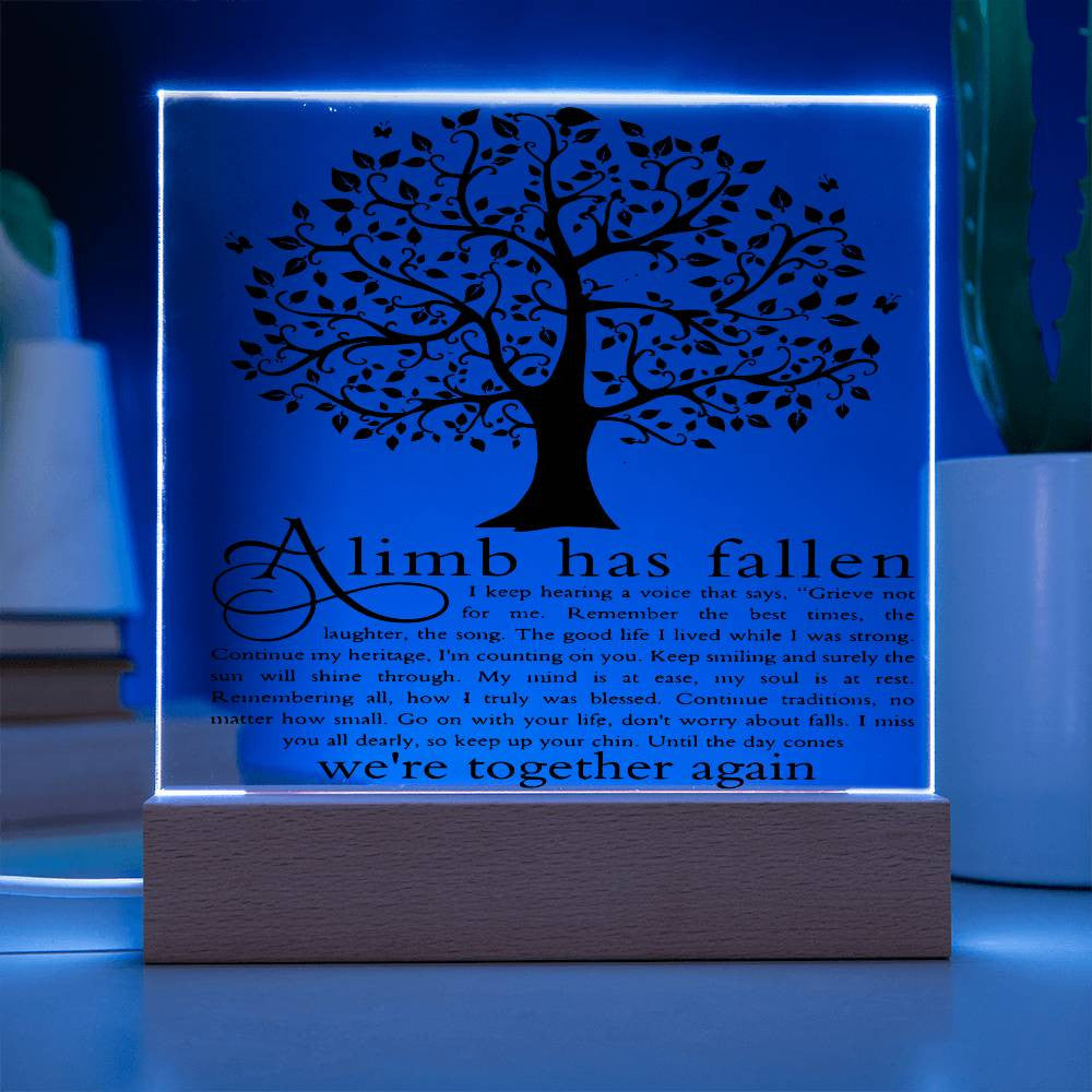 A Limb Has Fallen Memorial Garden Stone, Sympathy Gift, Slate Grave Marker, Keepsake, Remembrance, Bereavement Gift, Loss of a Loved One