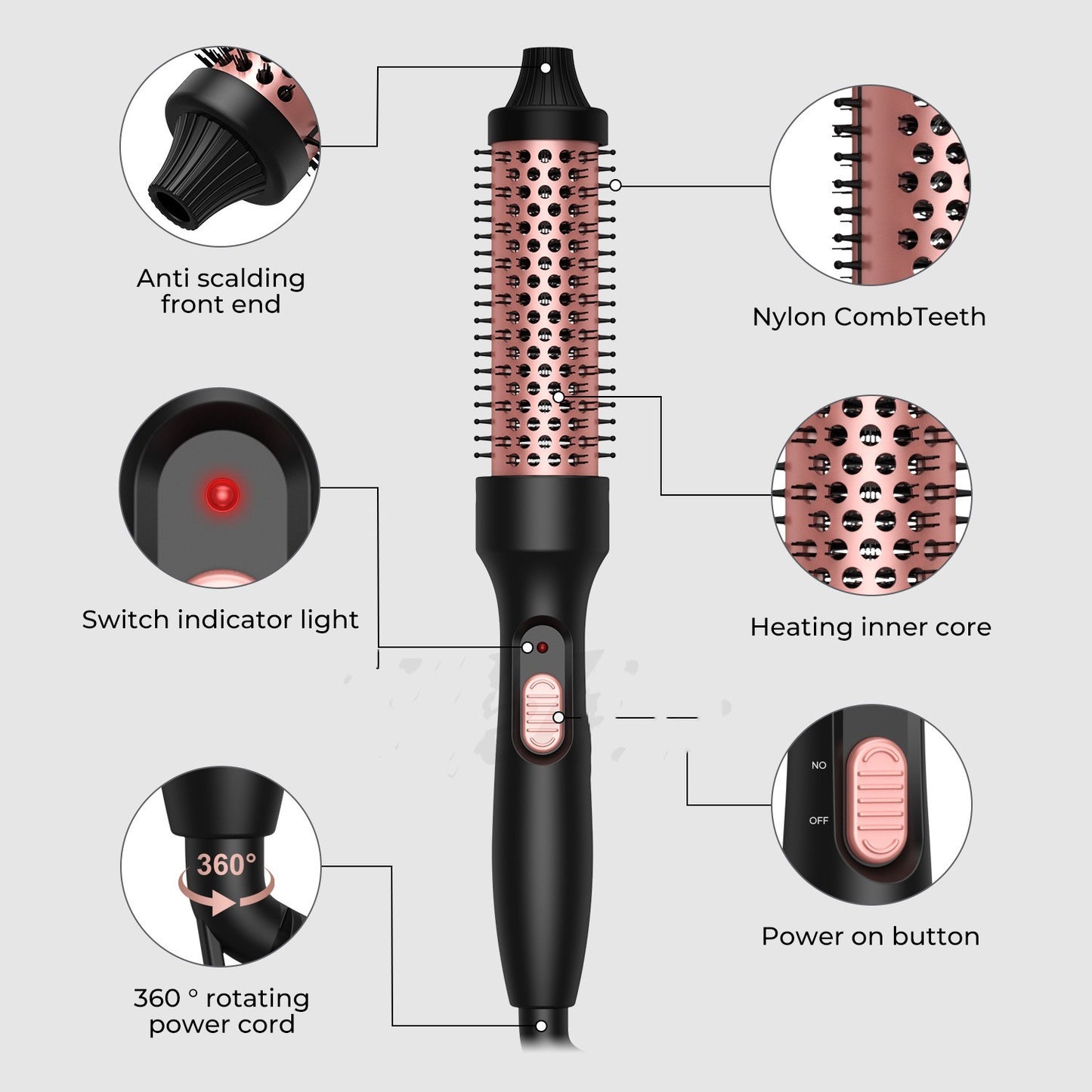 3 in 1 Curling Iron Brush