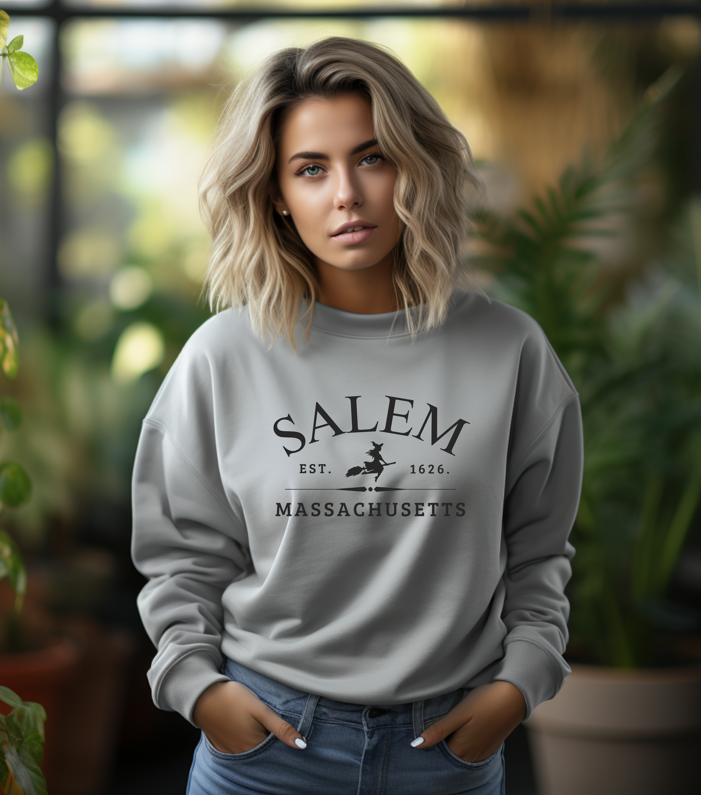 Salem Massachusetts Halloween Sweater, Crewneck Halloween Sweatshirt, Hocus Pocus Halloween sweatshirt, Comfort Halloween sweatshirt