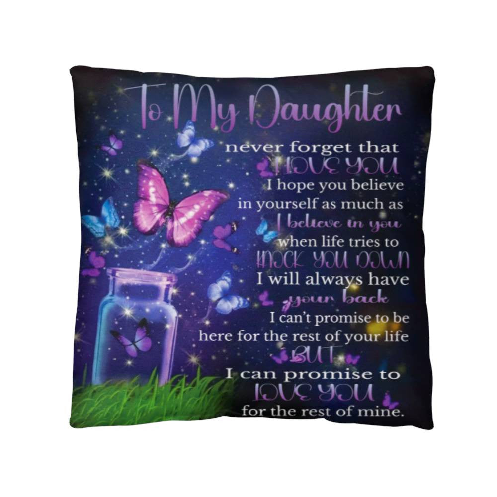 Gift For Women Gifts For Daughter Pillow From Mom - To My Daughter Birthday Gifts For Throw Pillow Short Plush Decor