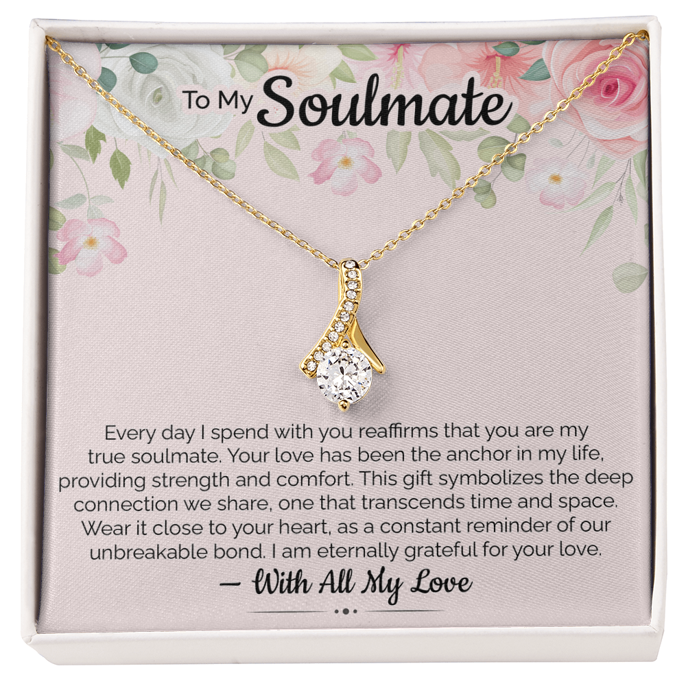 My True Soulmate Necklace – Ideal Gift for Wife on Valentine's Day, Birthday, Anniversary, Christmas