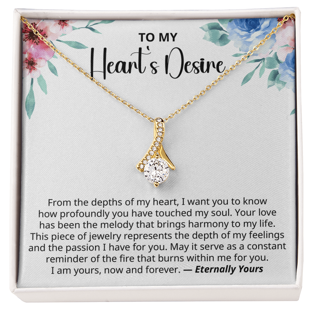 To My Heart's Desire From the depths of my heart - Meaningful Jewelry for Wife on Valentine's Day, Birthday, Anniversary, Christmas