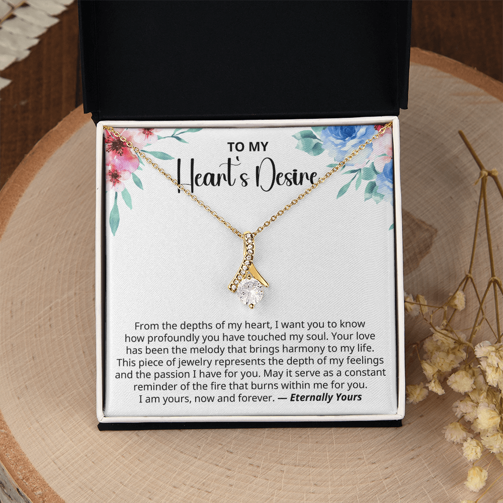 To My Heart's Desire From the depths of my heart - Meaningful Jewelry for Wife on Valentine's Day, Birthday, Anniversary, Christmas