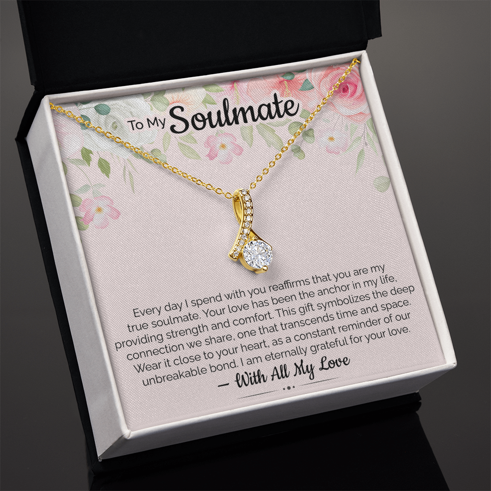 My True Soulmate Necklace – Ideal Gift for Wife on Valentine's Day, Birthday, Anniversary, Christmas
