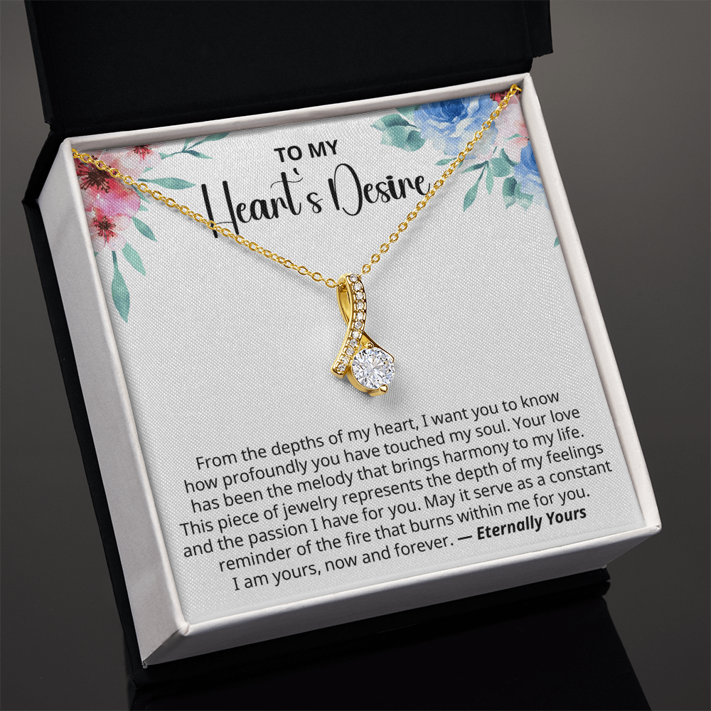 To My Heart's Desire From the depths of my heart - Meaningful Jewelry for Wife on Valentine's Day, Birthday, Anniversary, Christmas