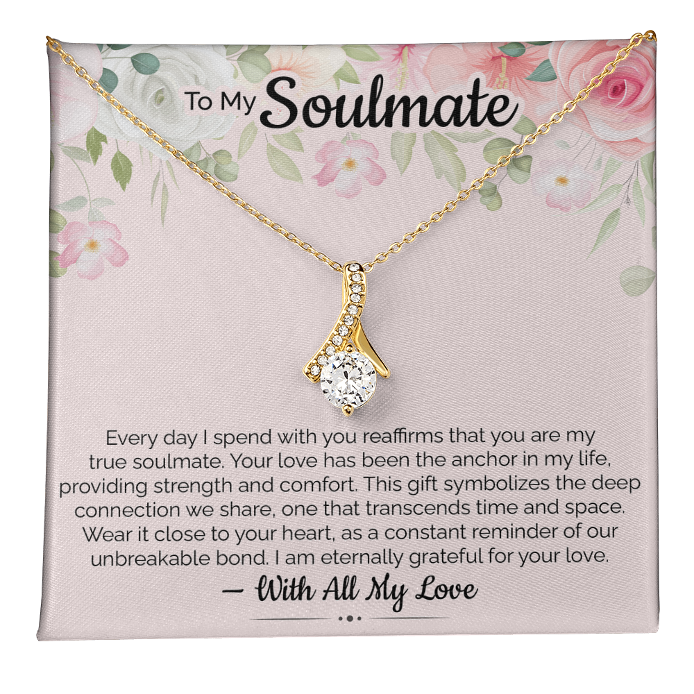 My True Soulmate Necklace – Ideal Gift for Wife on Valentine's Day, Birthday, Anniversary, Christmas