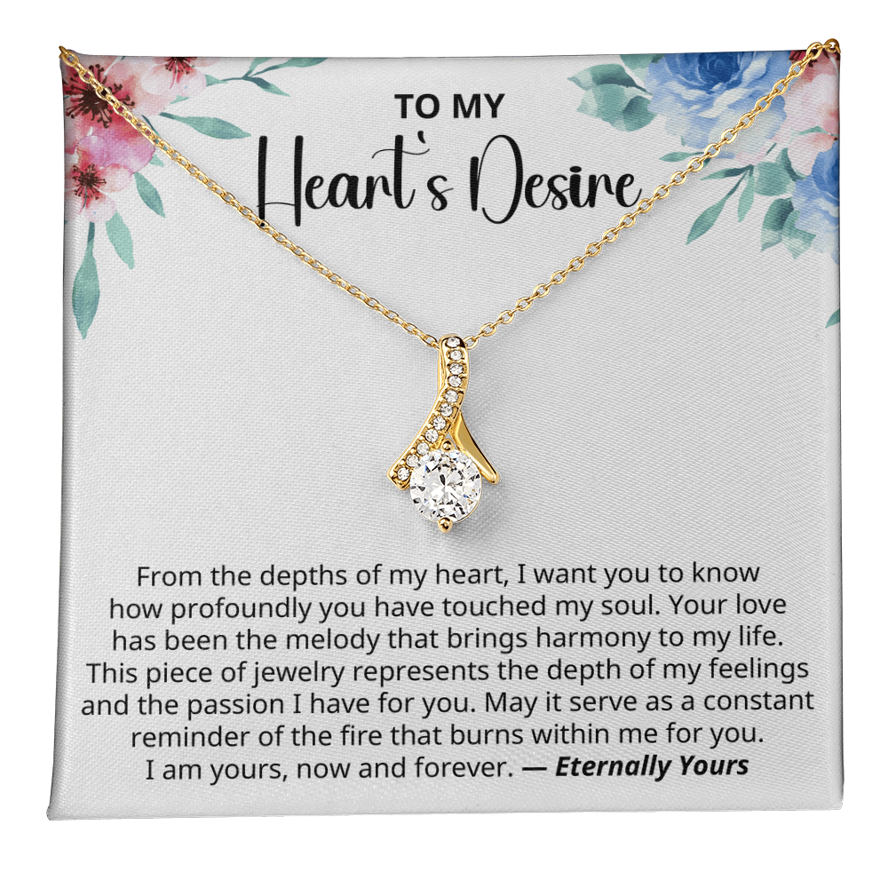 To My Heart's Desire From the depths of my heart - Meaningful Jewelry for Wife on Valentine's Day, Birthday, Anniversary, Christmas