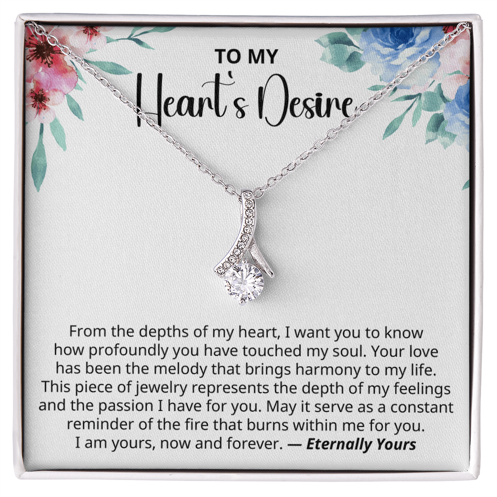 To My Heart's Desire From the depths of my heart - Meaningful Jewelry for Wife on Valentine's Day, Birthday, Anniversary, Christmas