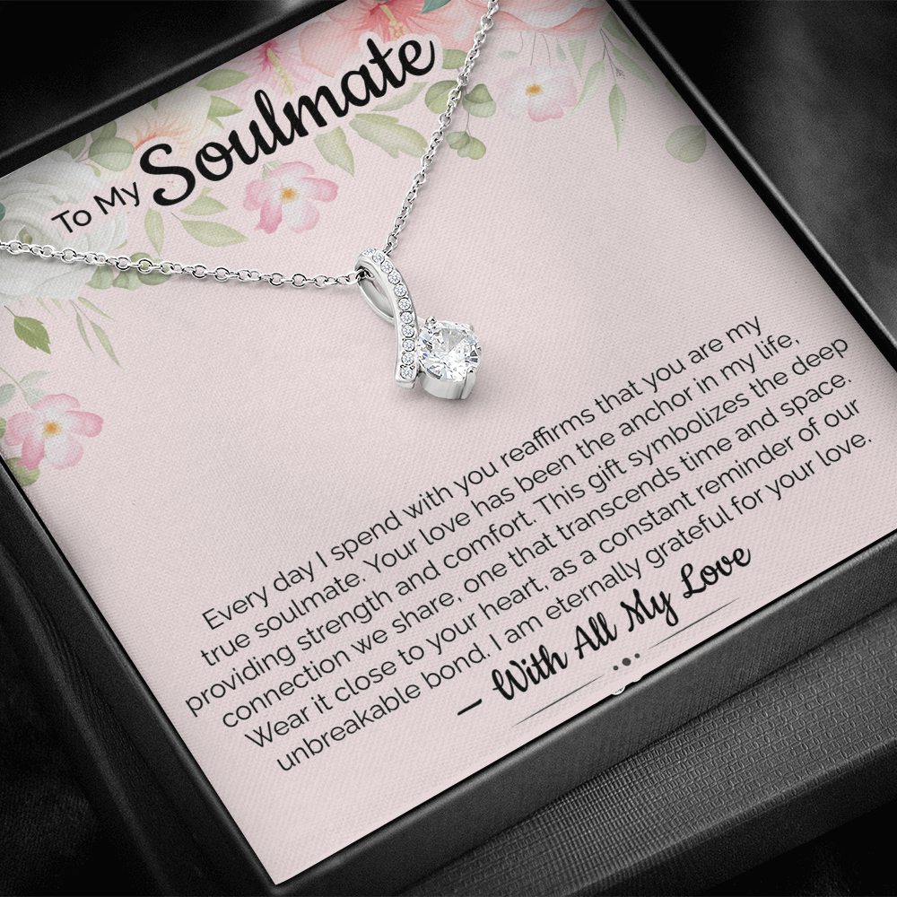 My True Soulmate Necklace – Ideal Gift for Wife on Valentine's Day, Birthday, Anniversary, Christmas