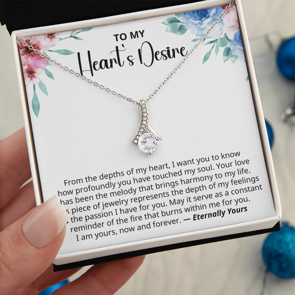 To My Heart's Desire From the depths of my heart - Meaningful Jewelry for Wife on Valentine's Day, Birthday, Anniversary, Christmas