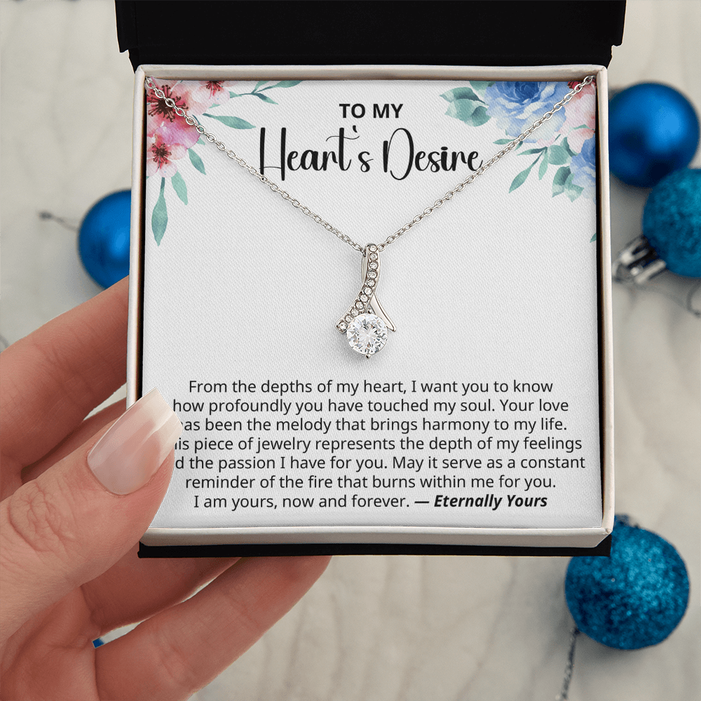 To My Heart's Desire From the depths of my heart - Meaningful Jewelry for Wife on Valentine's Day, Birthday, Anniversary, Christmas