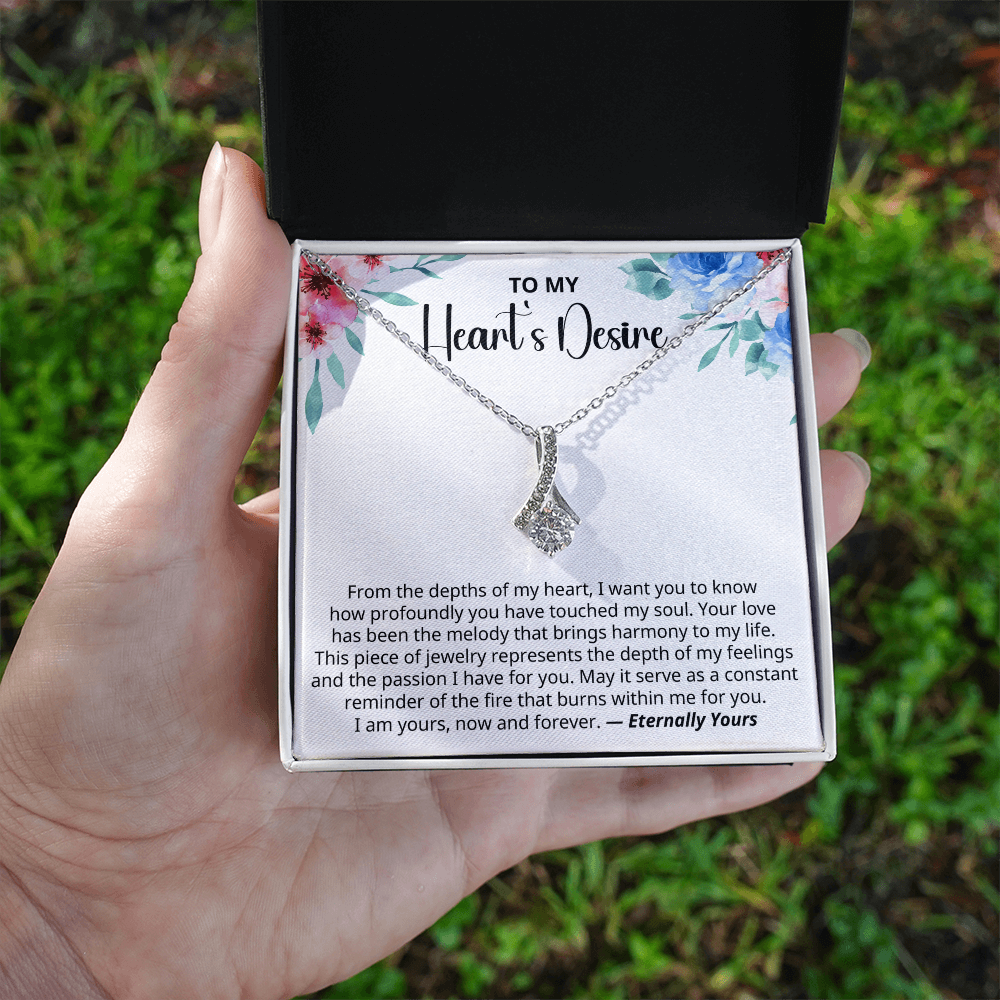 To My Heart's Desire From the depths of my heart - Meaningful Jewelry for Wife on Valentine's Day, Birthday, Anniversary, Christmas