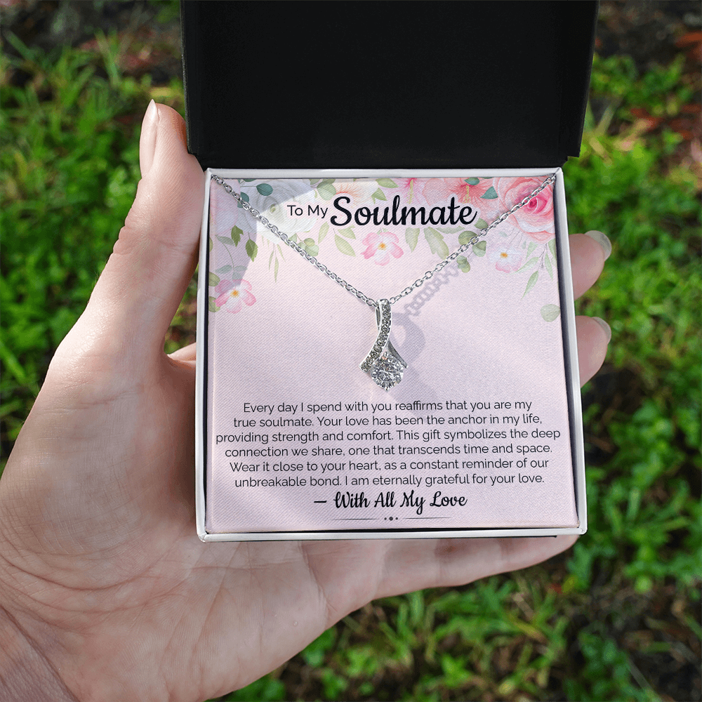 My True Soulmate Necklace – Ideal Gift for Wife on Valentine's Day, Birthday, Anniversary, Christmas