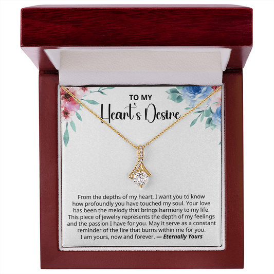 To My Heart's Desire From the depths of my heart - Meaningful Jewelry for Wife on Valentine's Day, Birthday, Anniversary, Christmas
