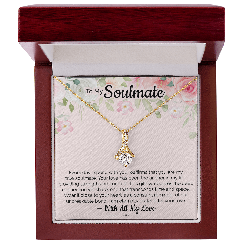 My True Soulmate Necklace – Ideal Gift for Wife on Valentine's Day, Birthday, Anniversary, Christmas