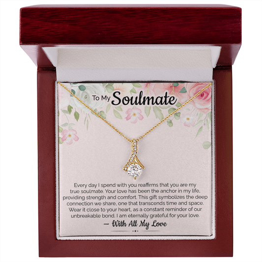 My True Soulmate Necklace – Ideal Gift for Wife on Valentine's Day, Birthday, Anniversary, Christmas