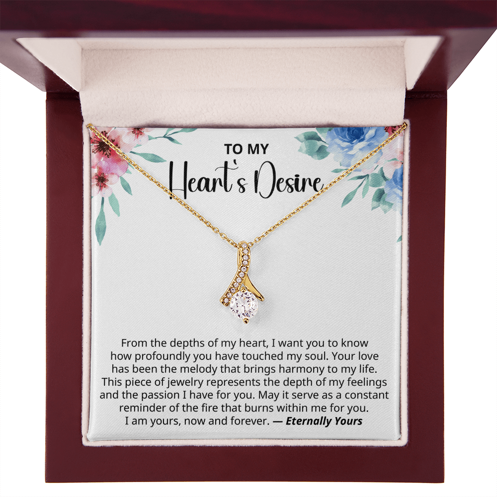 To My Heart's Desire From the depths of my heart - Meaningful Jewelry for Wife on Valentine's Day, Birthday, Anniversary, Christmas