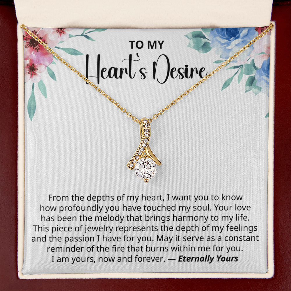 To My Heart's Desire From the depths of my heart - Meaningful Jewelry for Wife on Valentine's Day, Birthday, Anniversary, Christmas