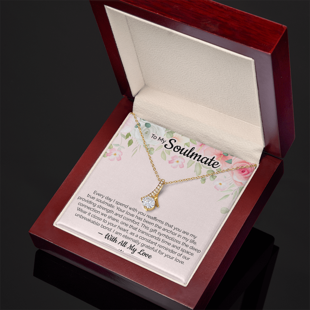 My True Soulmate Necklace – Ideal Gift for Wife on Valentine's Day, Birthday, Anniversary, Christmas