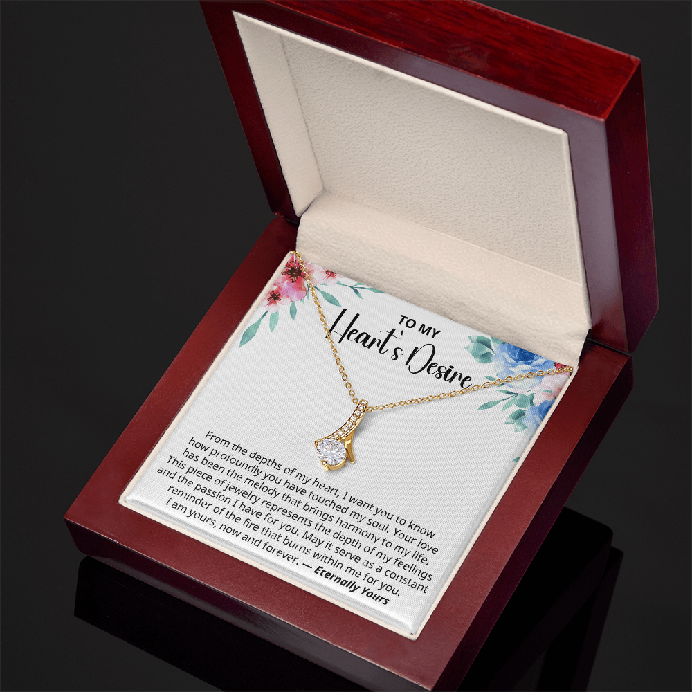 To My Heart's Desire From the depths of my heart - Meaningful Jewelry for Wife on Valentine's Day, Birthday, Anniversary, Christmas