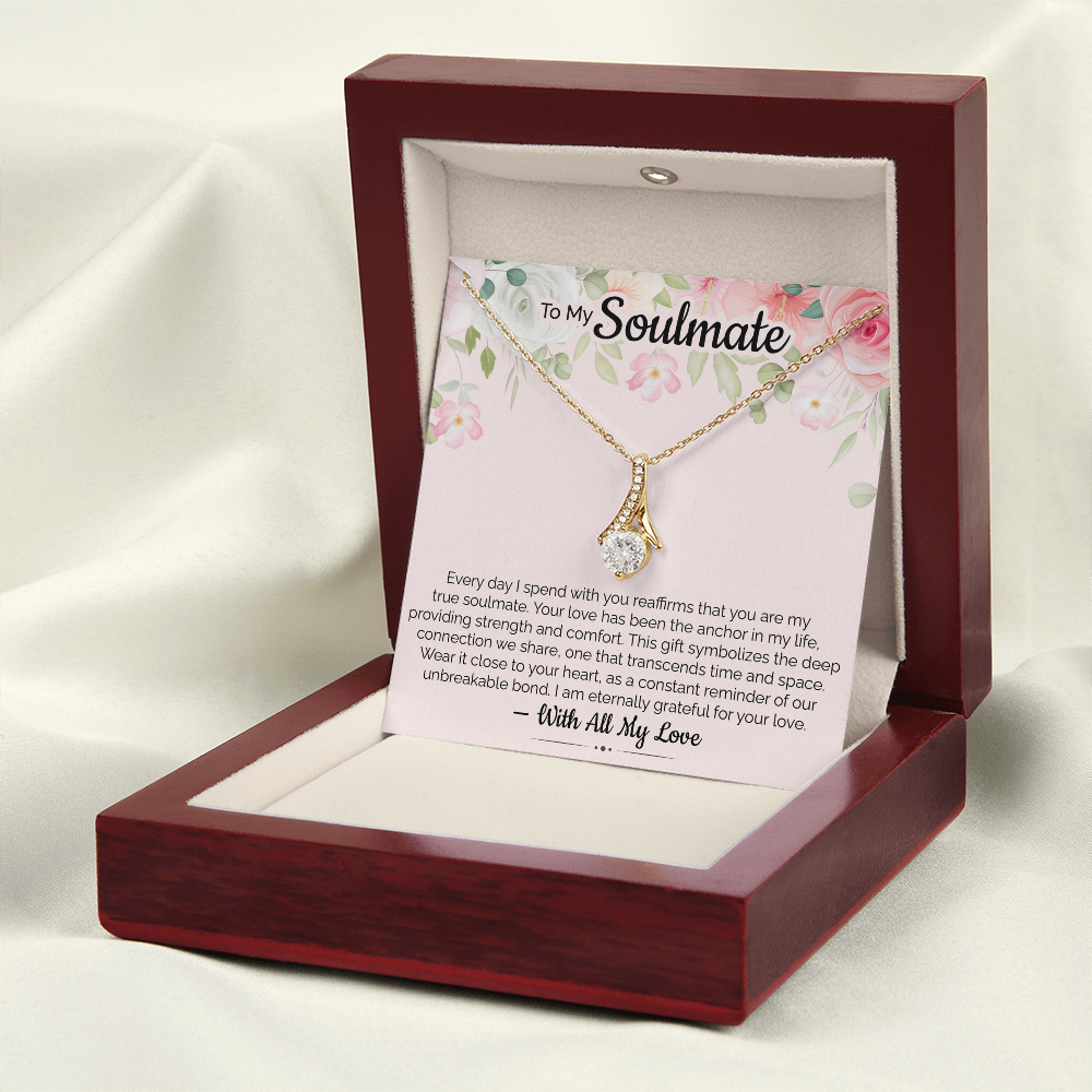 My True Soulmate Necklace – Ideal Gift for Wife on Valentine's Day, Birthday, Anniversary, Christmas
