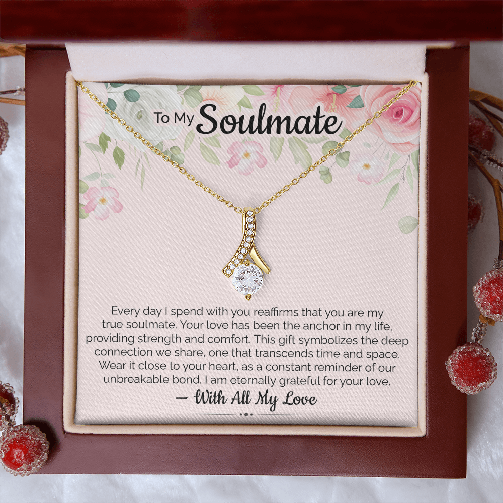 My True Soulmate Necklace – Ideal Gift for Wife on Valentine's Day, Birthday, Anniversary, Christmas