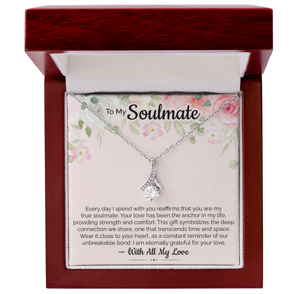 My True Soulmate Necklace – Ideal Gift for Wife on Valentine's Day, Birthday, Anniversary, Christmas