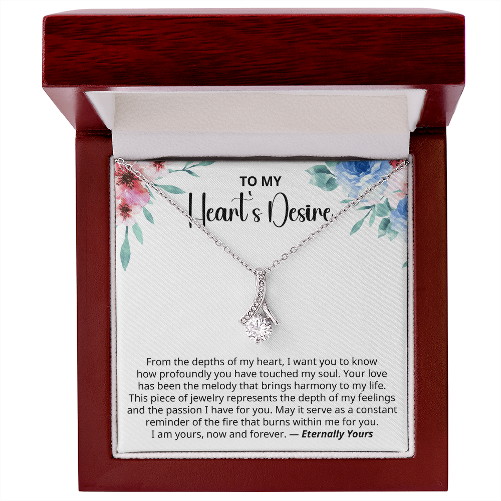 To My Heart's Desire From the depths of my heart - Meaningful Jewelry for Wife on Valentine's Day, Birthday, Anniversary, Christmas