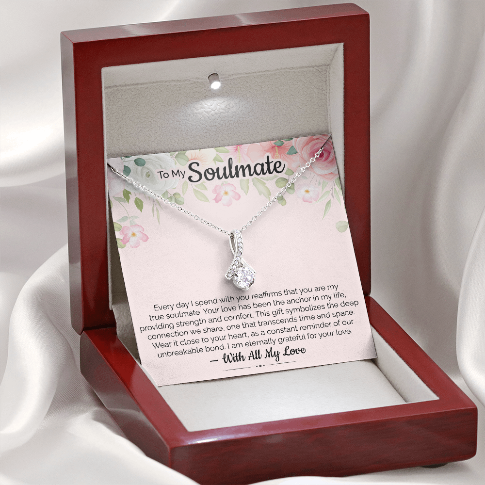 My True Soulmate Necklace – Ideal Gift for Wife on Valentine's Day, Birthday, Anniversary, Christmas