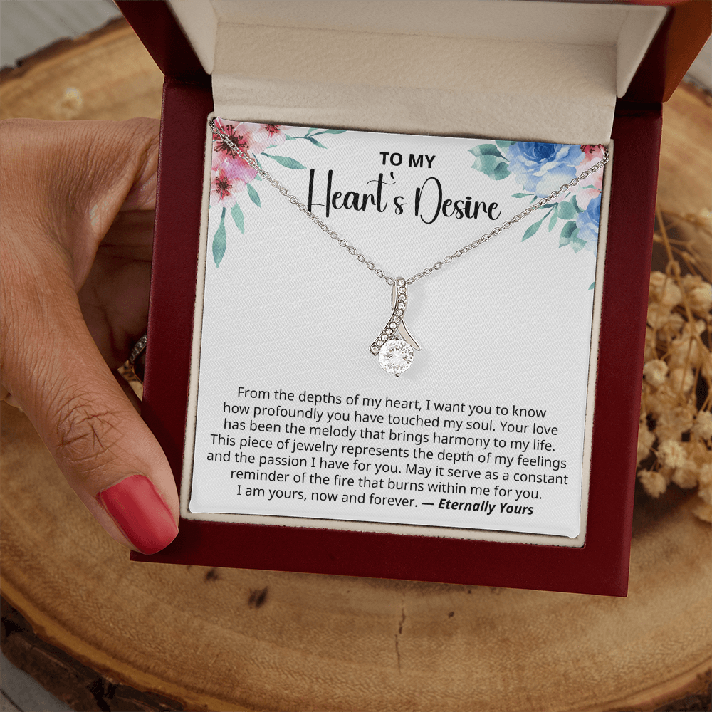 To My Heart's Desire From the depths of my heart - Meaningful Jewelry for Wife on Valentine's Day, Birthday, Anniversary, Christmas
