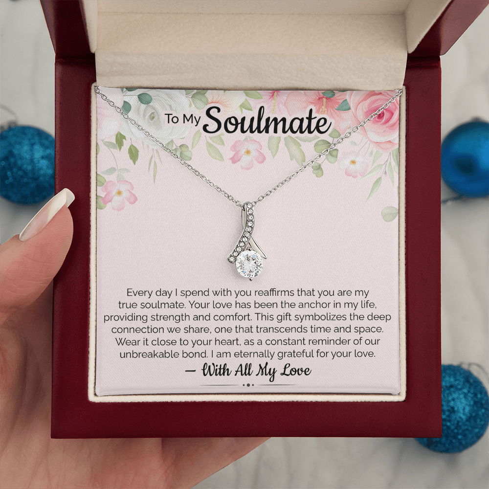 My True Soulmate Necklace – Ideal Gift for Wife on Valentine's Day, Birthday, Anniversary, Christmas