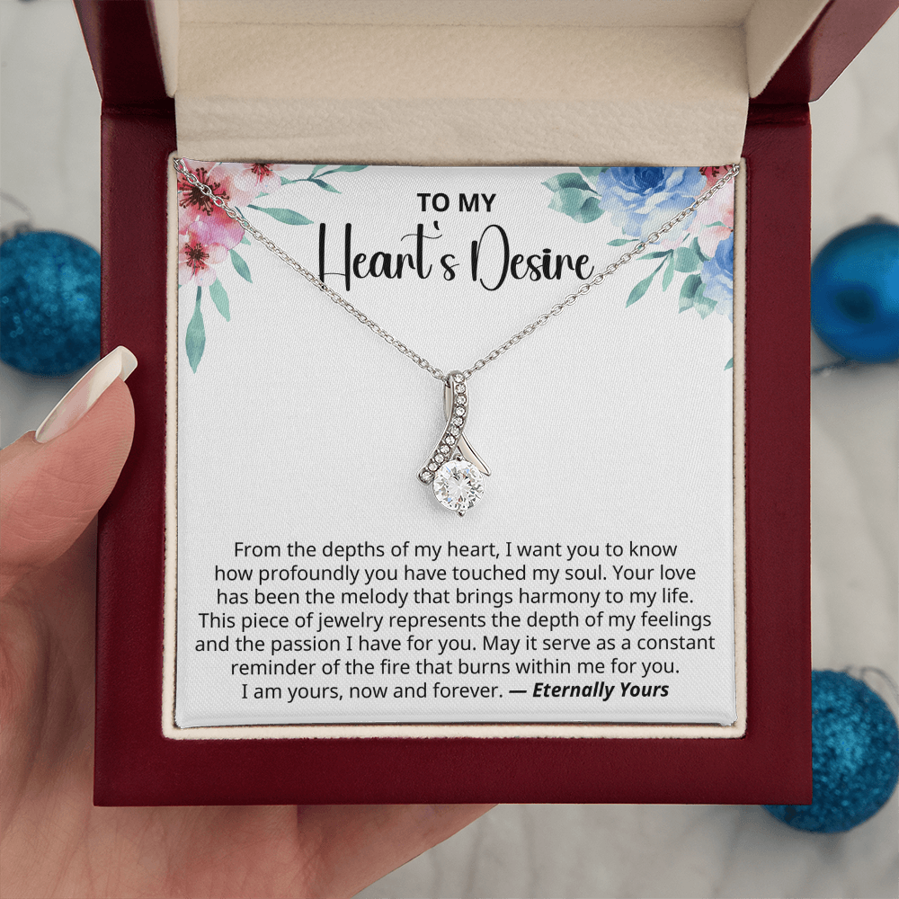 To My Heart's Desire From the depths of my heart - Meaningful Jewelry for Wife on Valentine's Day, Birthday, Anniversary, Christmas