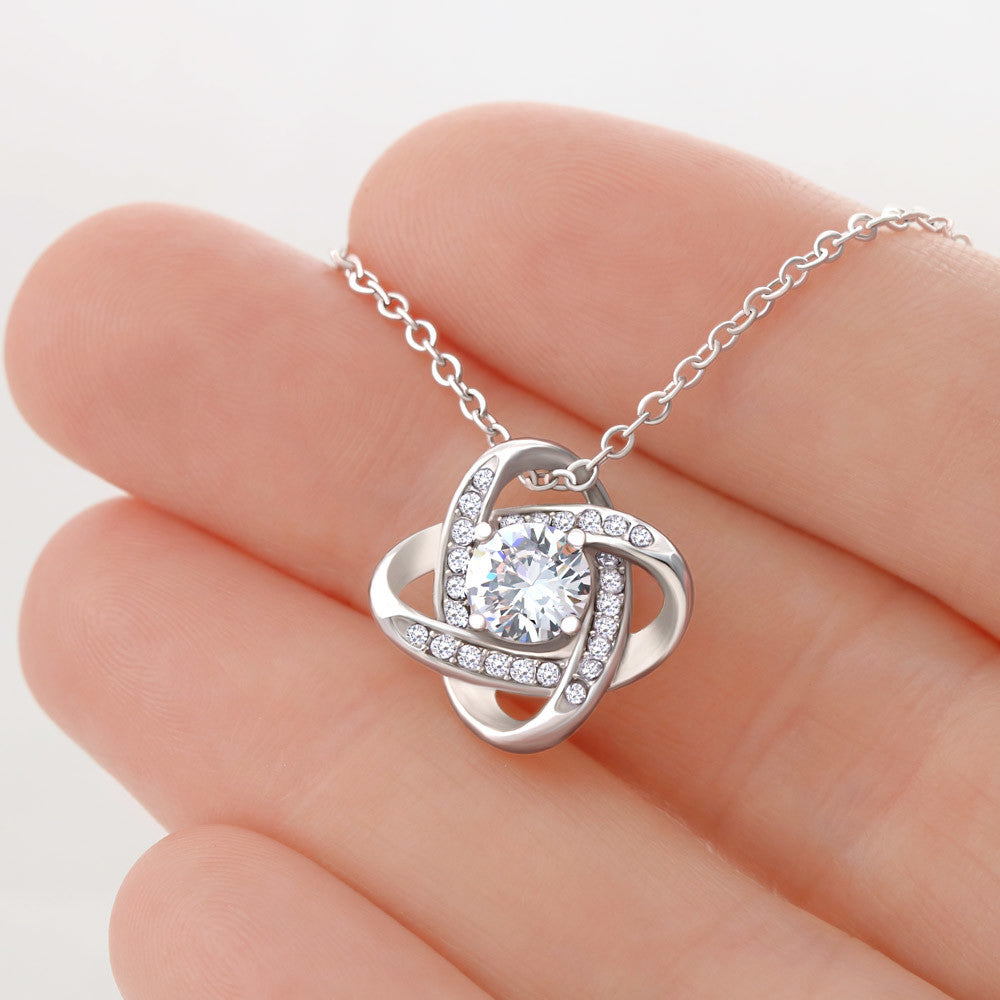 To my Beloved Wife - Love Knot Necklace – Sentimental Jewelry for Wife, Suitable for Valentine's Day, Birthday, Anniversary, Christmas