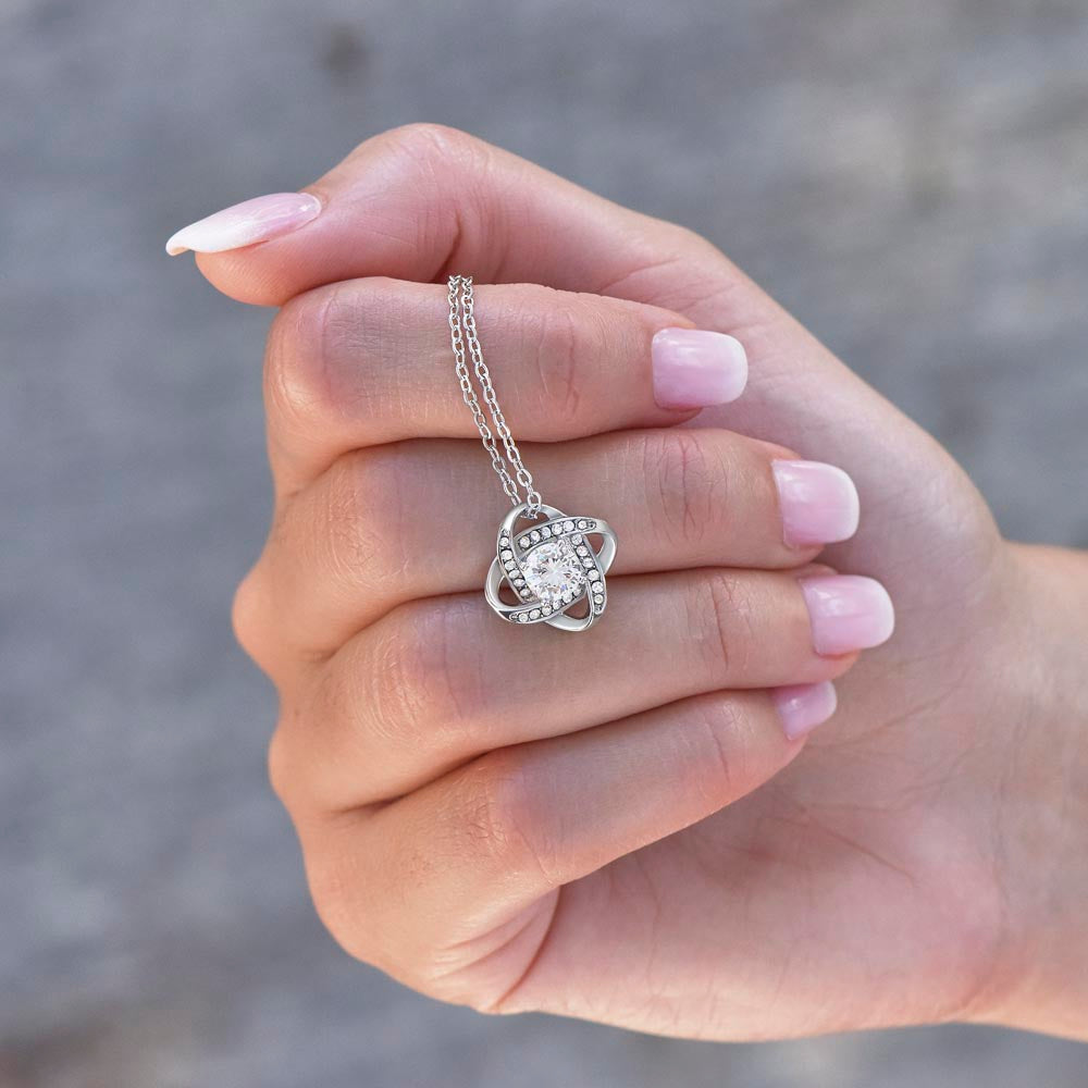 To my Beloved Wife - Love Knot Necklace – Sentimental Jewelry for Wife, Suitable for Valentine's Day, Birthday, Anniversary, Christmas