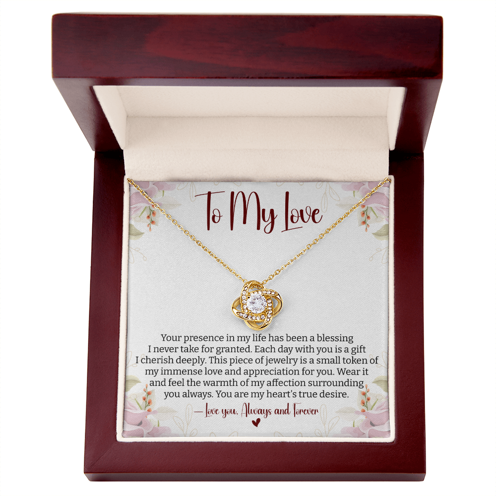 To My Love You Presence Has Been a Blessing - Cherished Jewelry for Wife, Perfect for Valentine's Day, Birthday, Anniversary, Christmas