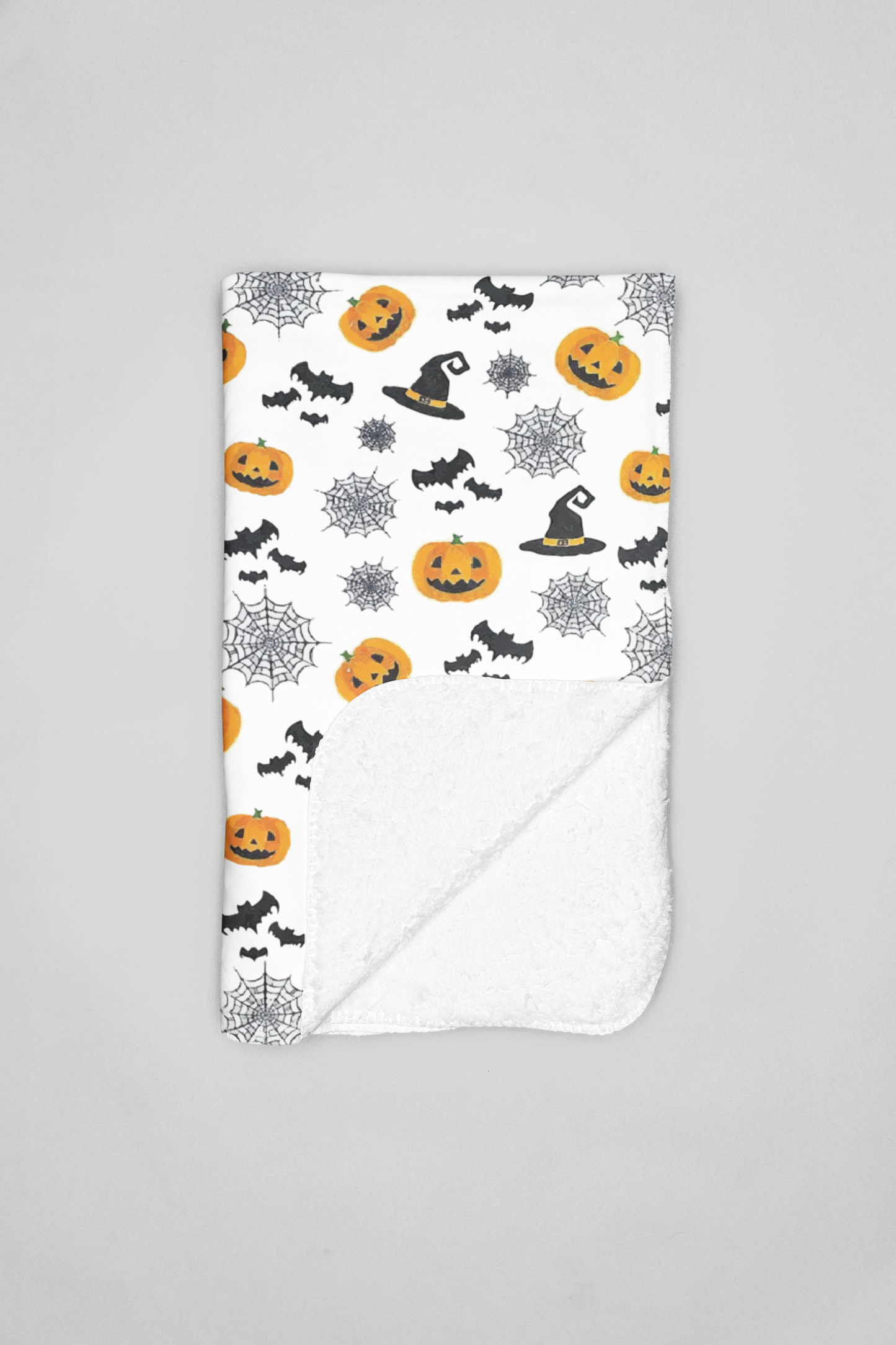 Halloween Flannel Blanket - Spider Web, Witch Hat, Black Bat, Pumpkin Print | Soft Cozy Throw for Bed, Couch, Office & Travel | Warm Lightweight Plush Blanket - Perfect Halloween & Christmas Gift