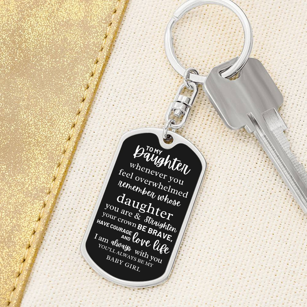 Daughter Gift From Mom Dad To My Daughter Keychain Valentines Day Gifts for Daughters Birthday Gift For Step Daughter Her From Mother Father Mothers Day Gift