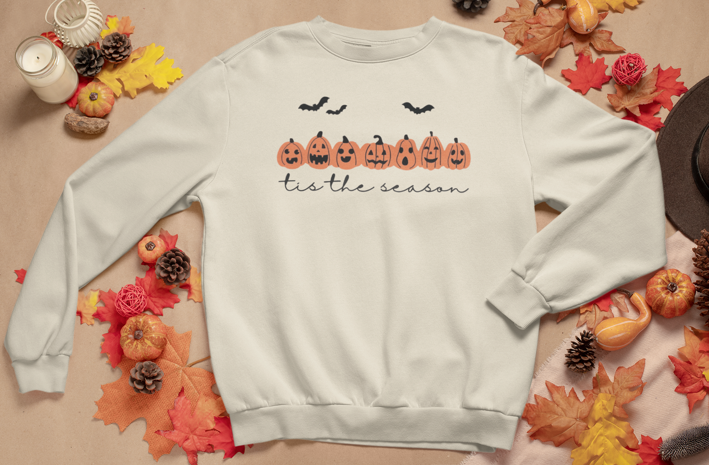 'Tis The Season Halloween Sweatshirt, Halloween Spooky Sweatshirt, Halloween Design SweatShirt