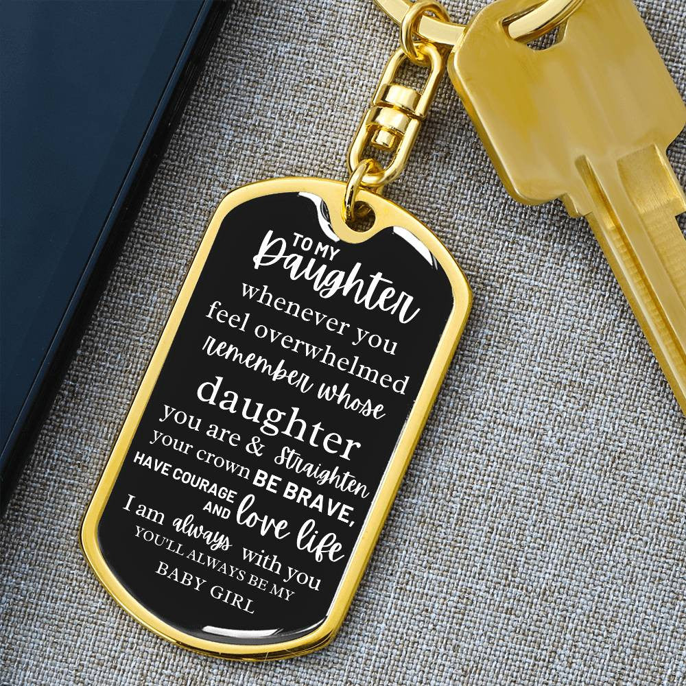 Daughter Gift From Mom Dad To My Daughter Keychain Valentines Day Gifts for Daughters Birthday Gift For Step Daughter Her From Mother Father Mothers Day Gift