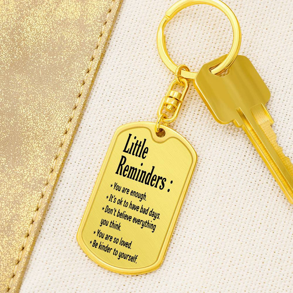 Little Reminders Inspirational Keychain For Women Men Stainless Steel Birthday Christmas Gifts For Son Daughter Best Friend