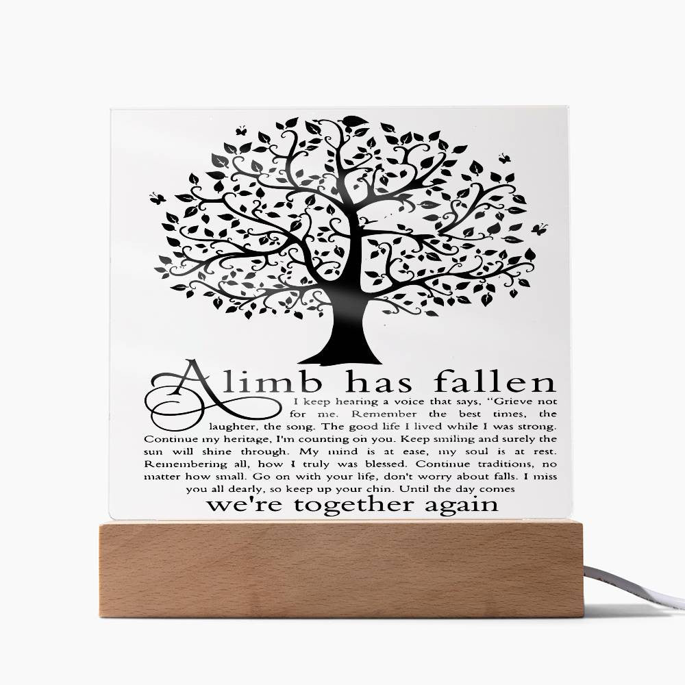 A Limb Has Fallen Memorial Garden Stone, Sympathy Gift, Slate Grave Marker, Keepsake, Remembrance, Bereavement Gift, Loss of a Loved One